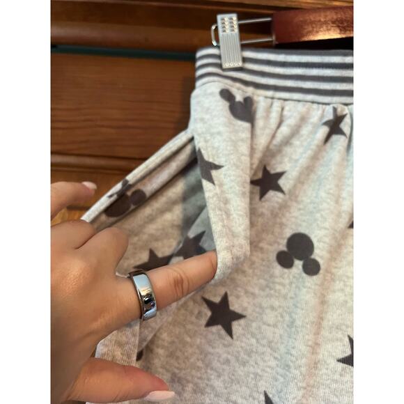 Disney Women's Mickey Mouse/Star Disney Velour Pajama Pant Pull-On Gray Size M - Picture 4 of 9